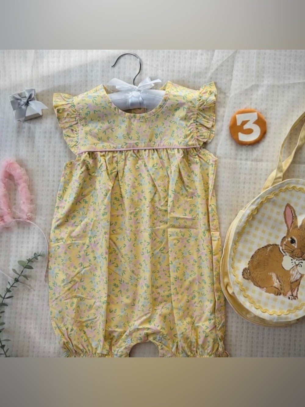 Yellow Floral Baby Romper NEW
Stitchy  Fhis
